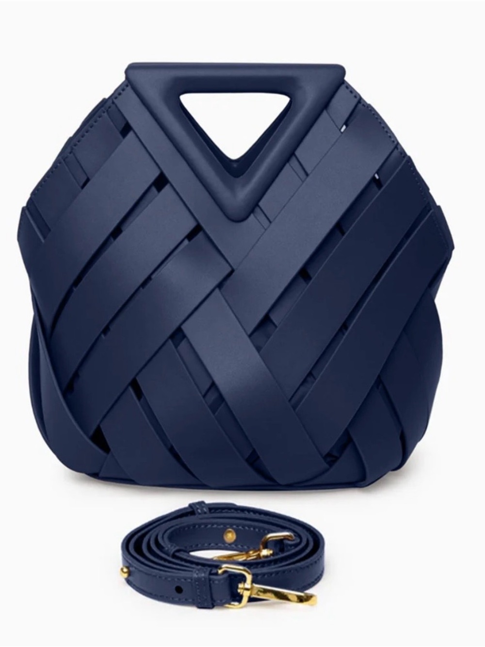 New Verano Hill Woven Navy Women's Handbag with Detachable Strap retail $165
